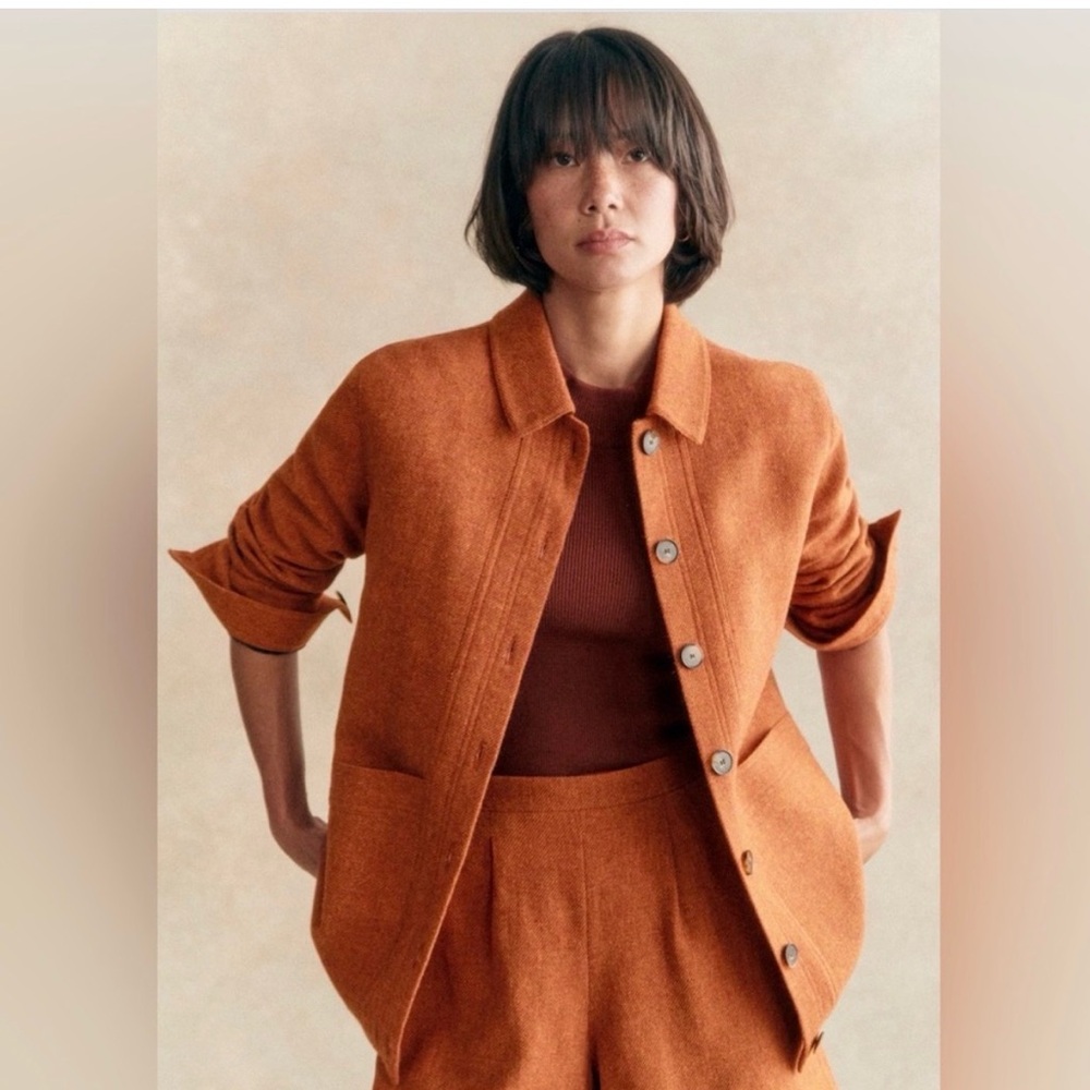 Sezane Will Jacket
Terracotta Wool